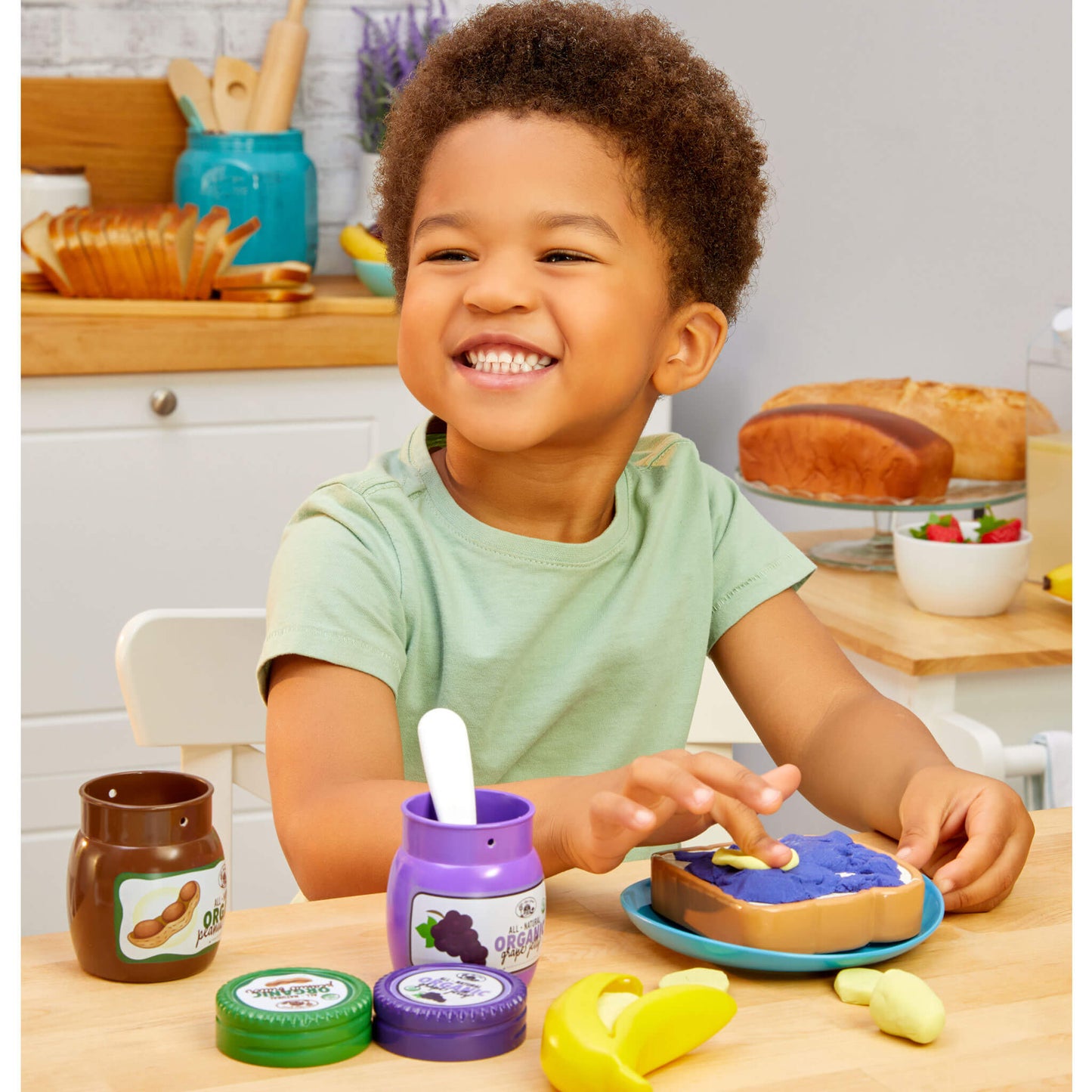 Creative Chefs™ Peanut Butter & Jelly Kit – Sandwich-Making Playset