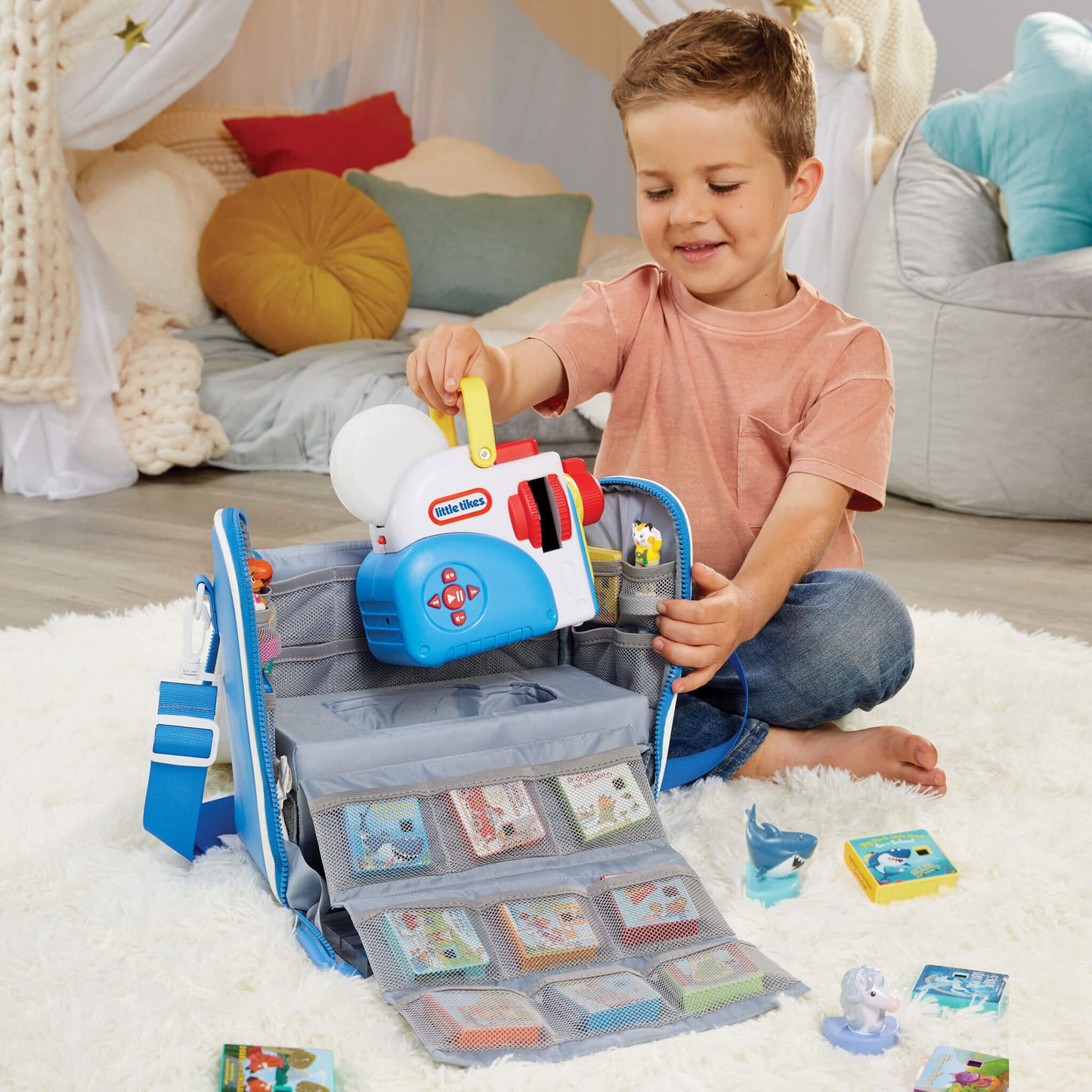 Story Dream Machine™ Storytime Travel Case – Portable Storage for Projector, Cartridges & Figurines