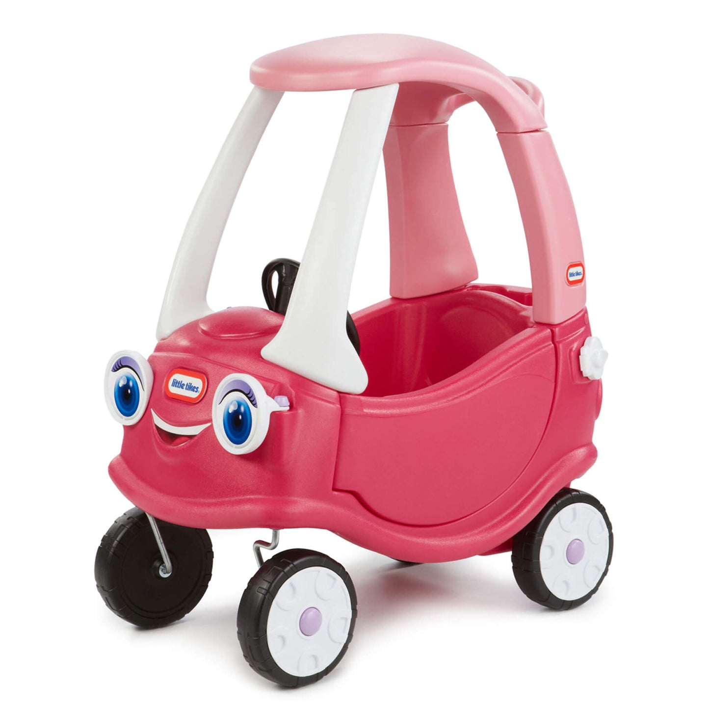 Pre-Assembled Princess Cozy Coupe with Parent Handle & Removable Floorboard