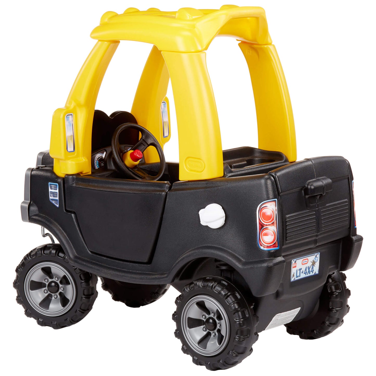 Cozy Truck Ride-On Black – Truck with Working Door, Tailgate & Removable Floorboard