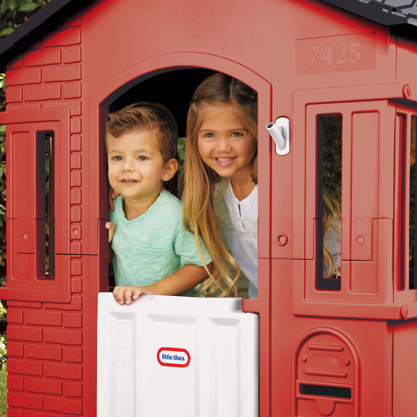 Cape Cottage Playhouse Red – Indoor & Outdoor Playhouse with Working Door and Shutters