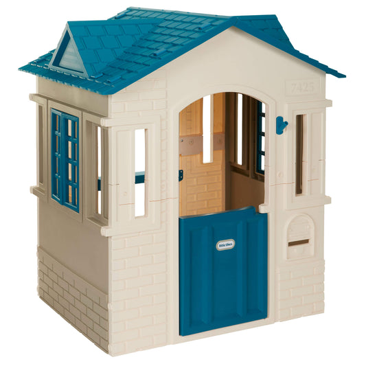 Cape Cottage Playhouse Blue – Indoor & Outdoor Playhouse with Working Door and Shutters