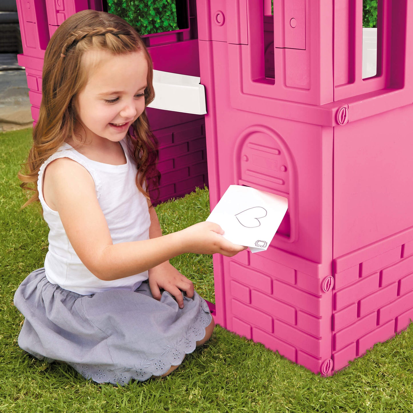 Cape Cottage Playhouse Pink – Indoor & Outdoor Playhouse with Working Door and Shutters