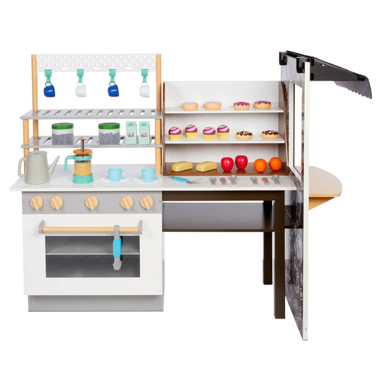 Café & Bakery – Playset with Dual-Sided Roleplay, Realistic Lights & Sounds, and 20+ Accessories