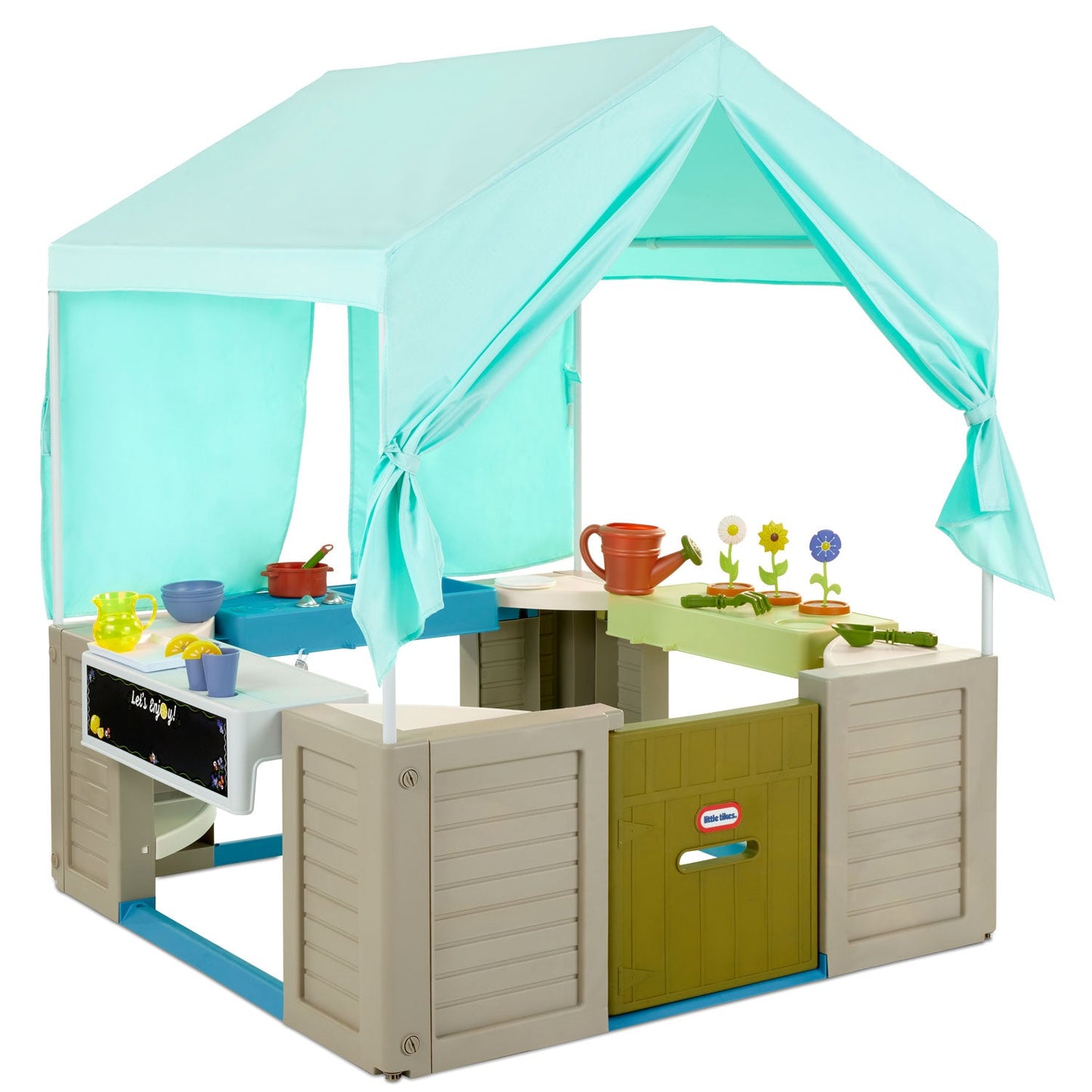 Backyard Bungalow House with Kitchen, Lemonade Stand, and Gardening Station